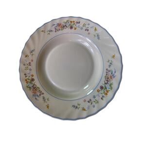 ARCOPAL France Victoria Pattern Large Rim Shallow Soup Bowls Set of 2